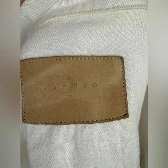 Sandro Paris white denim jacket size M - Picture 7 of 10